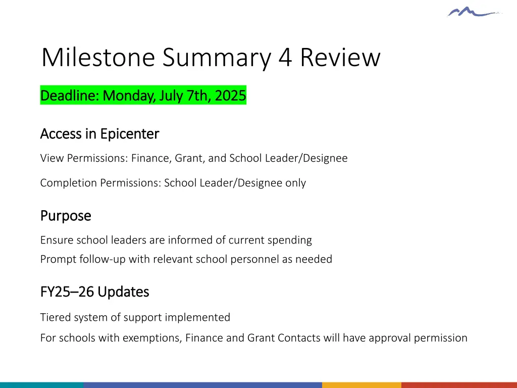 milestone summary 4 review