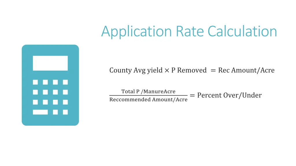 application rate calculation