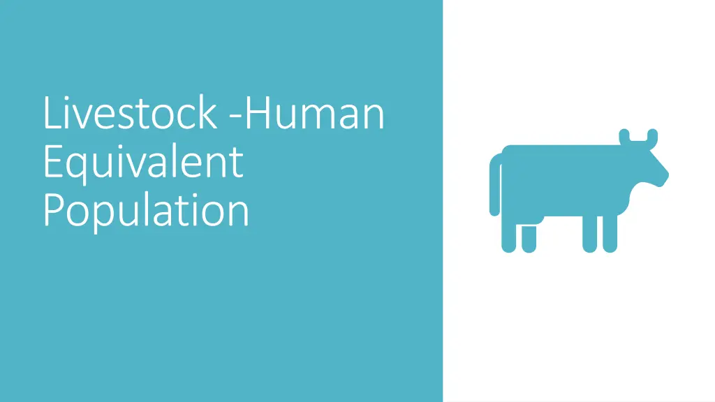 livestock human equivalent population