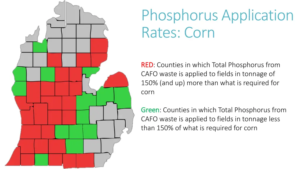 phosphorus application rates corn