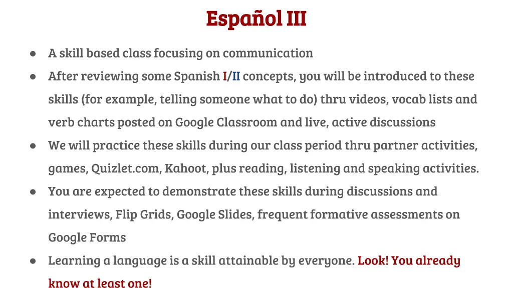 espa ol iii espa ol iii