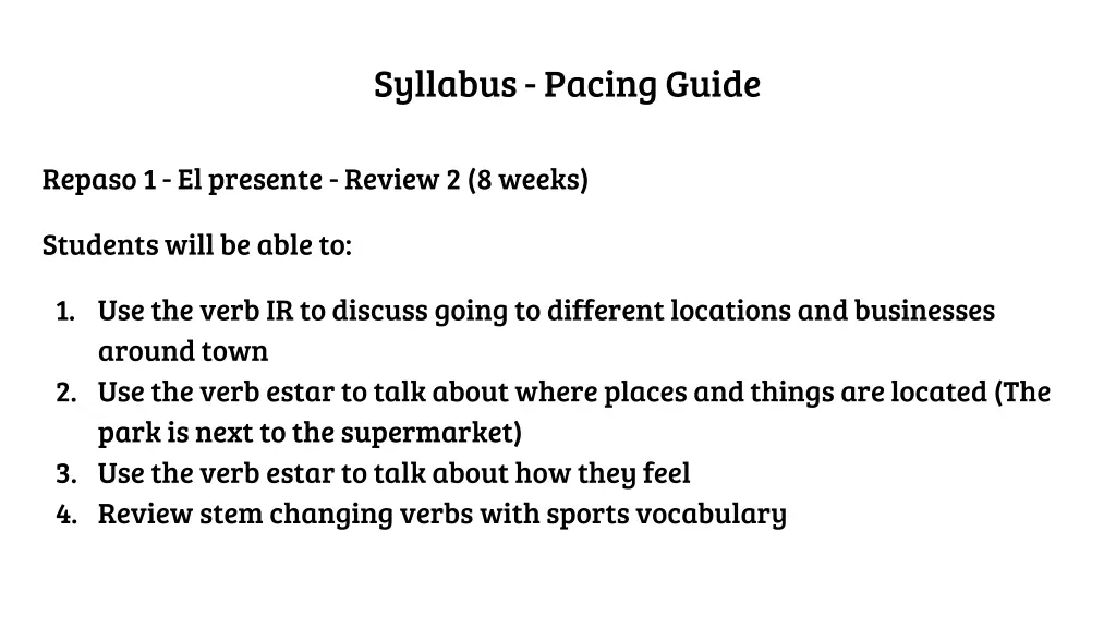 syllabus pacing guide 1