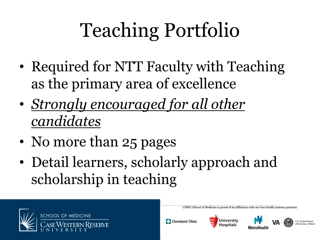 teaching portfolio
