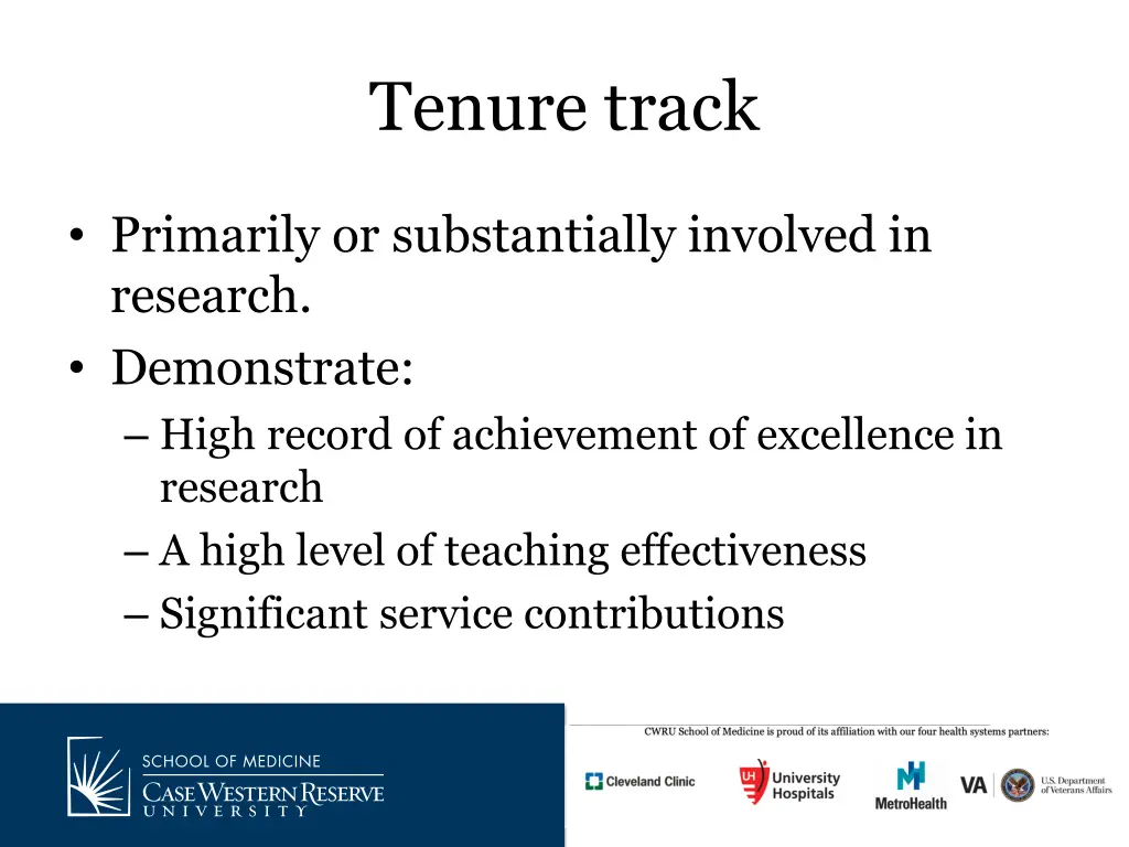 tenure track