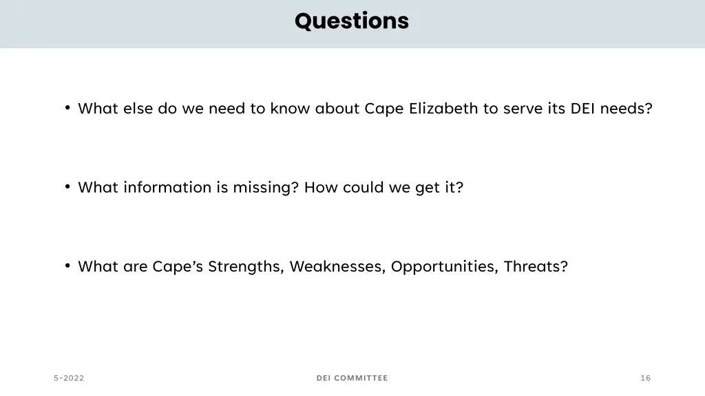 questions