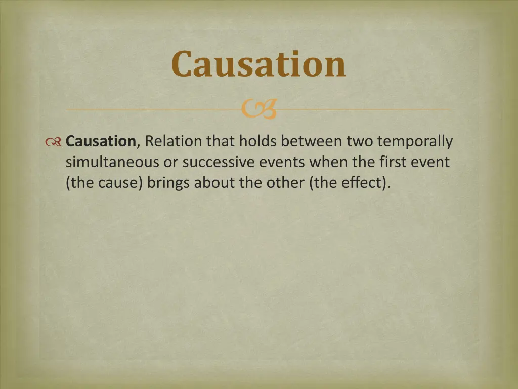causation