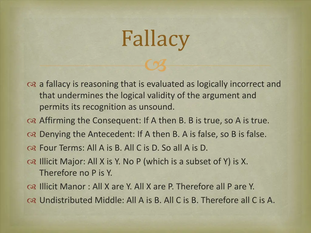 fallacy