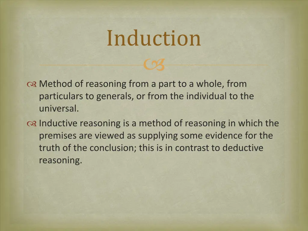 induction