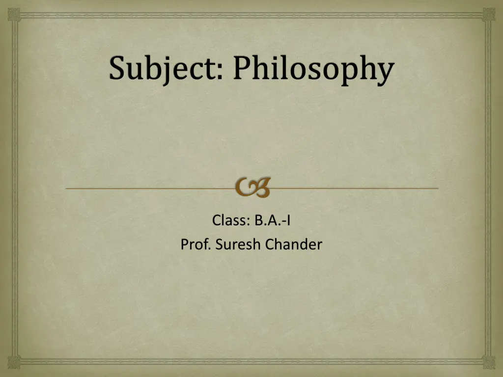 subject philosophy