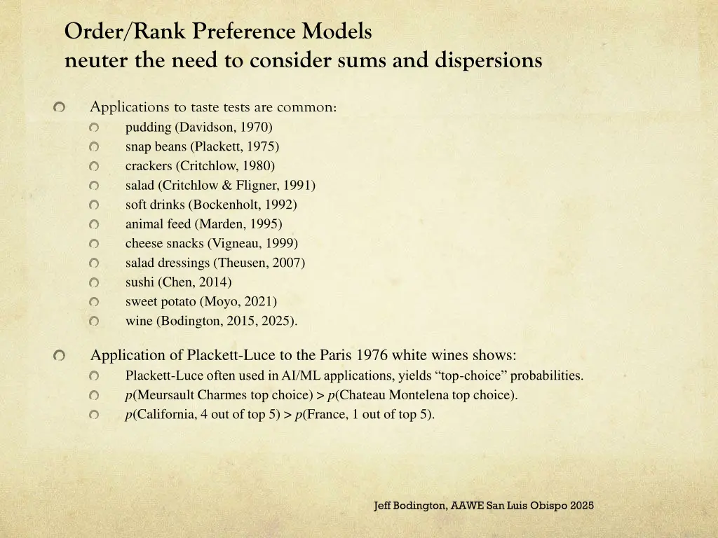 order rank preference models neuter the need