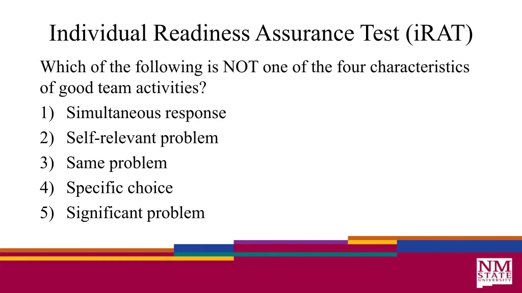 individual readiness assurance test irat
