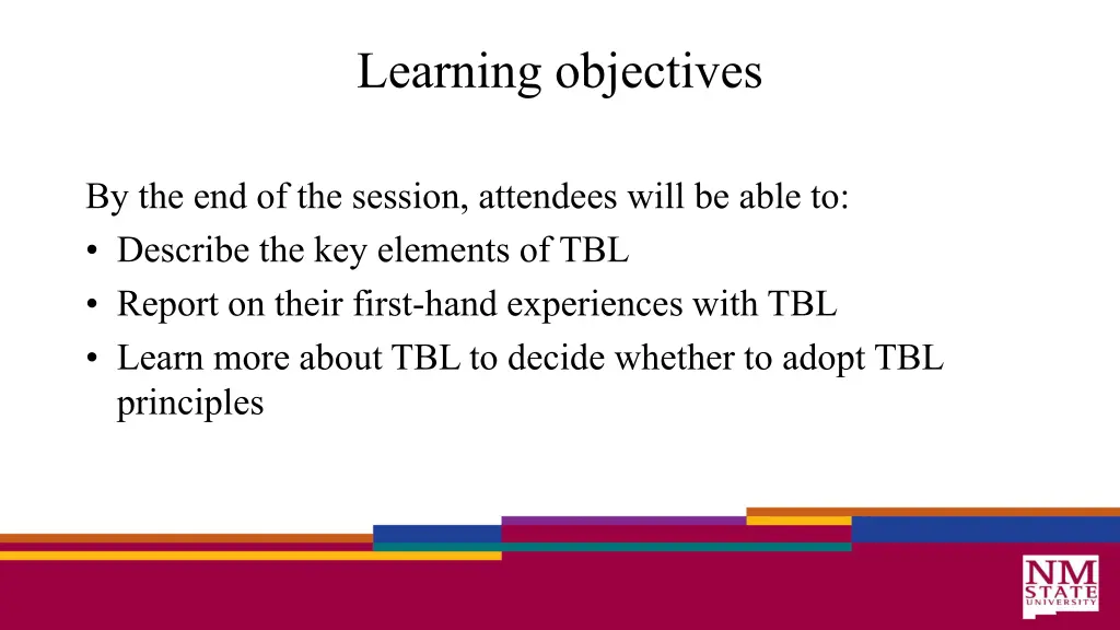 learning objectives