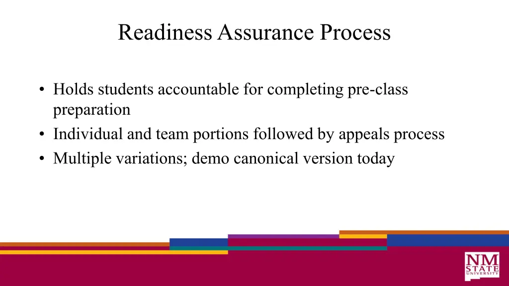 readiness assurance process