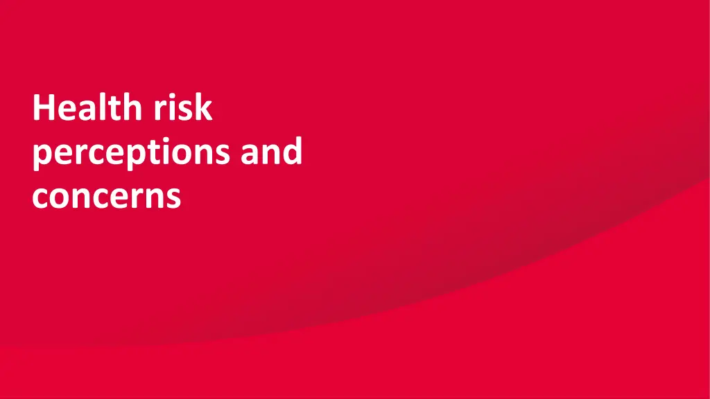 health risk perceptions and concerns