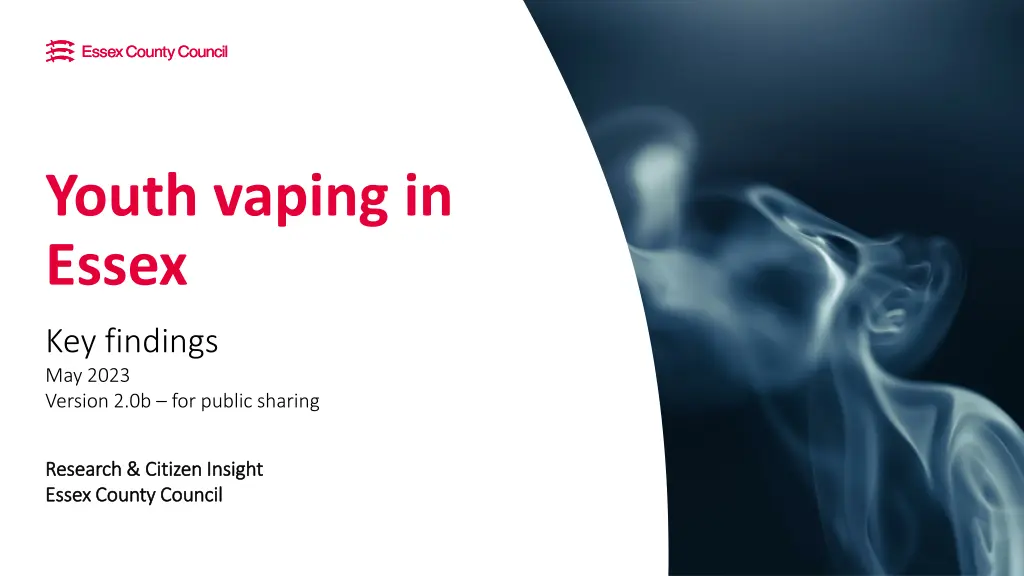 youth vaping in essex