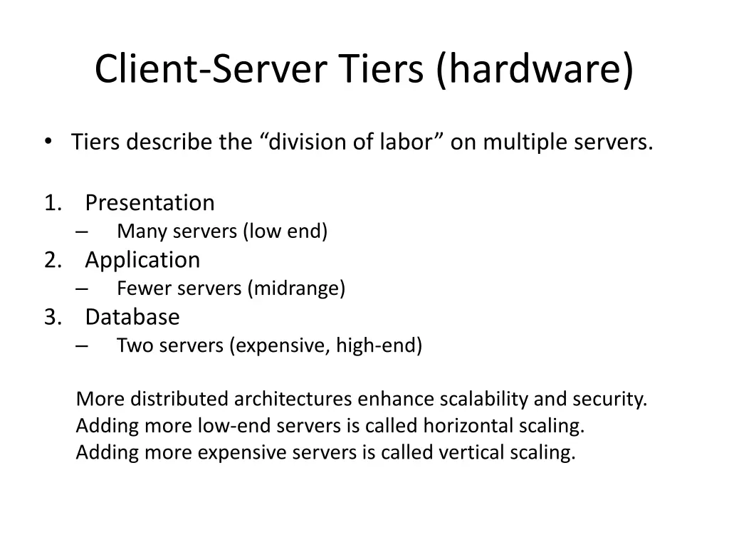 client server tiers hardware