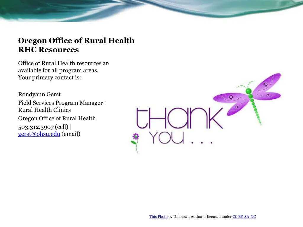 oregon office of rural health rhc resources