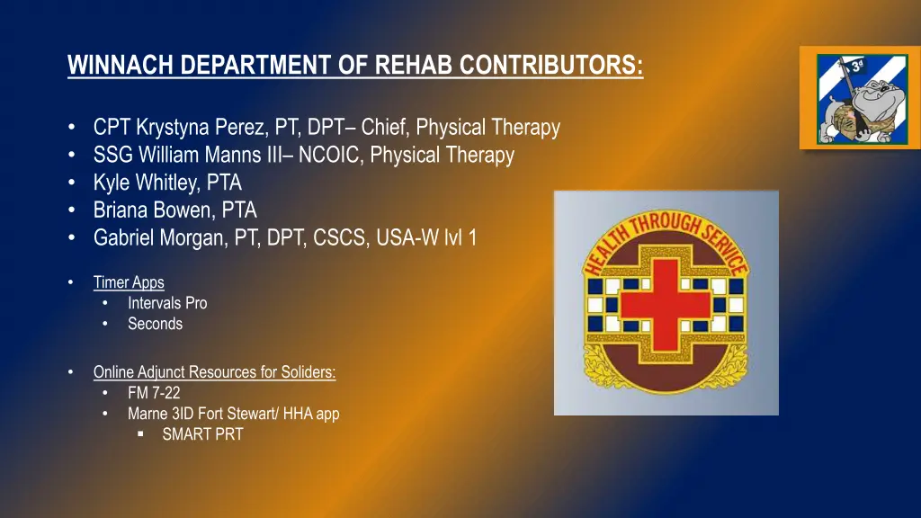winnach department of rehab contributors