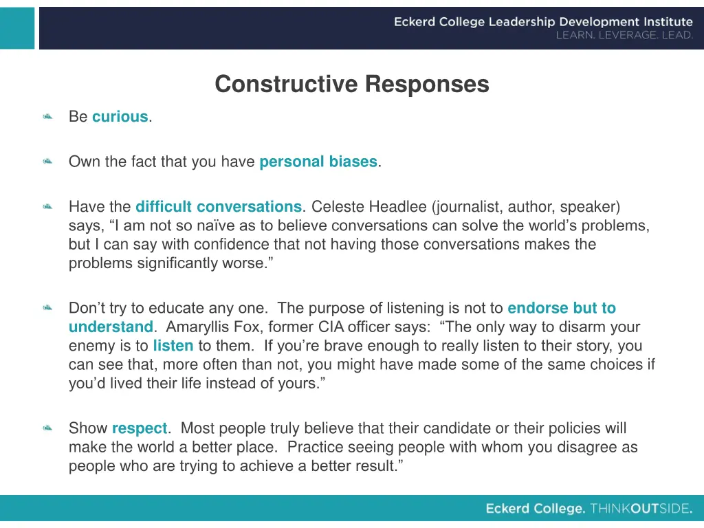 constructive responses