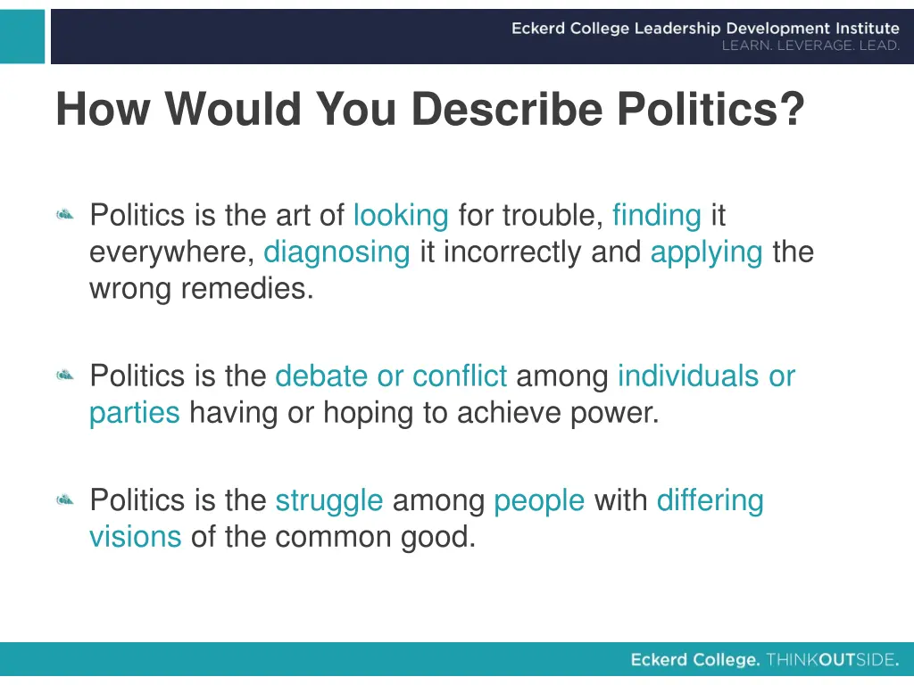 how would you describe politics