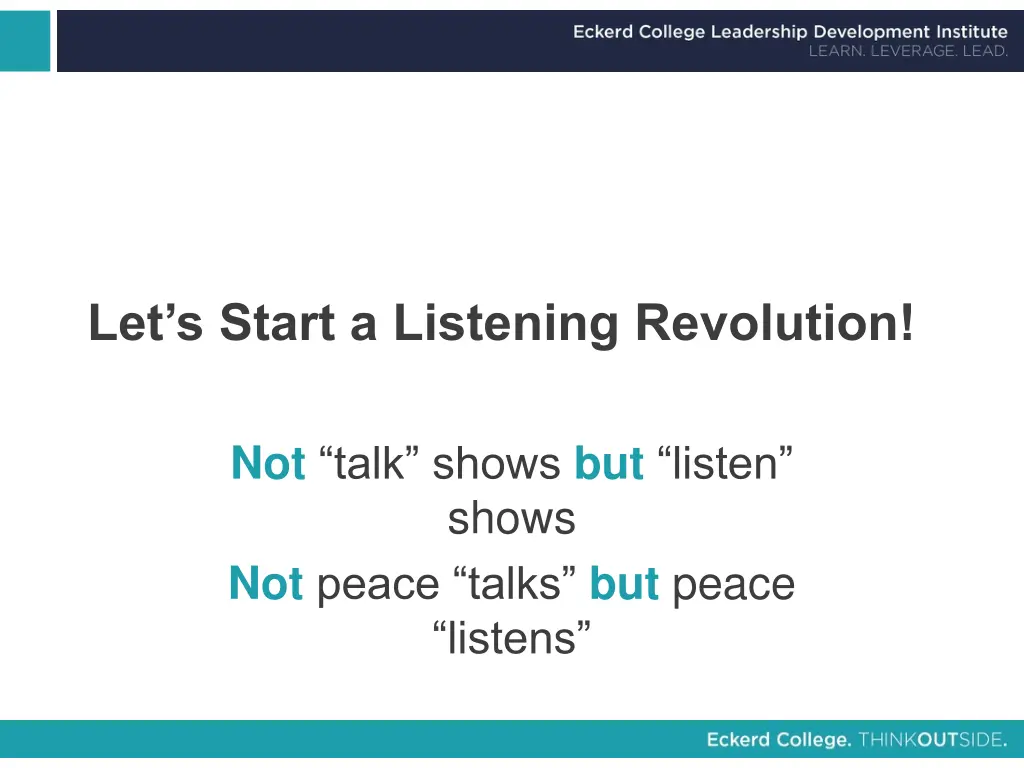 let s start a listening revolution