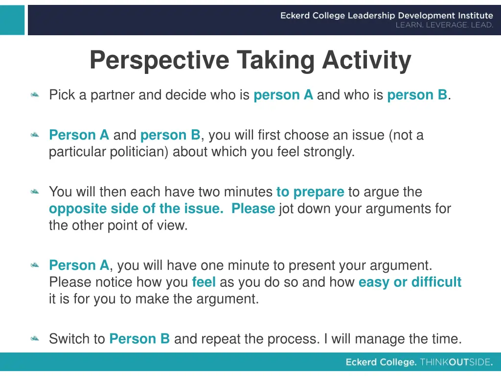 perspective taking activity