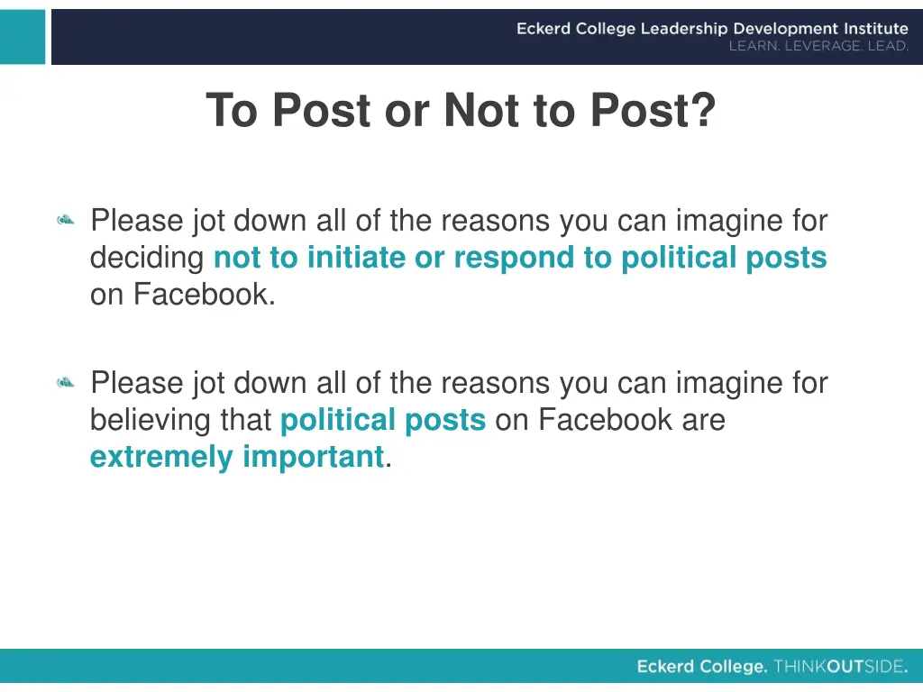 to post or not to post