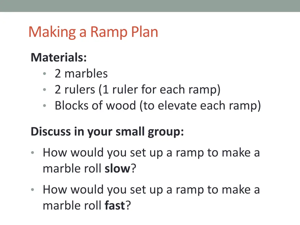 making a ramp plan
