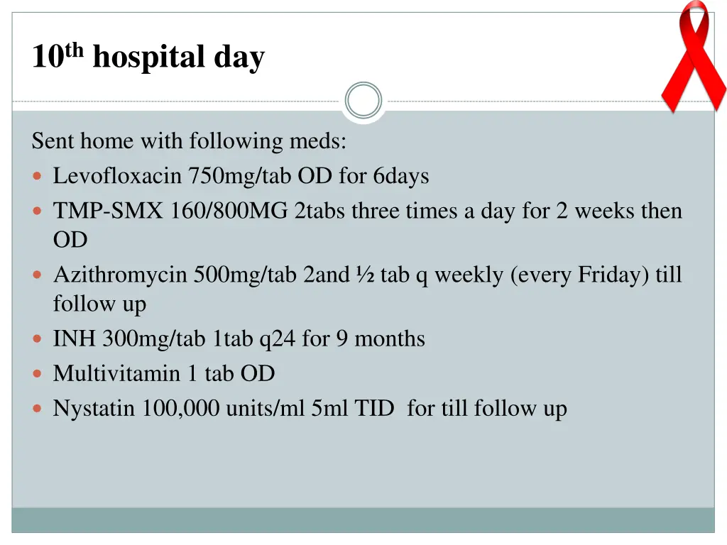 10 th hospital day