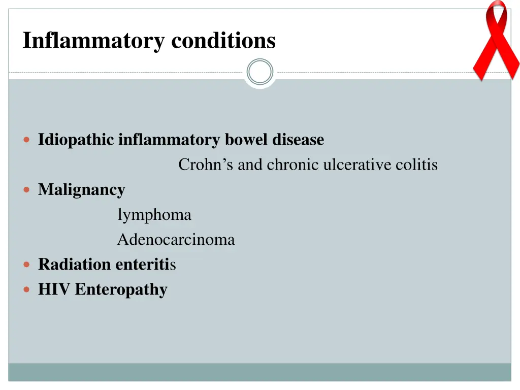 inflammatory conditions