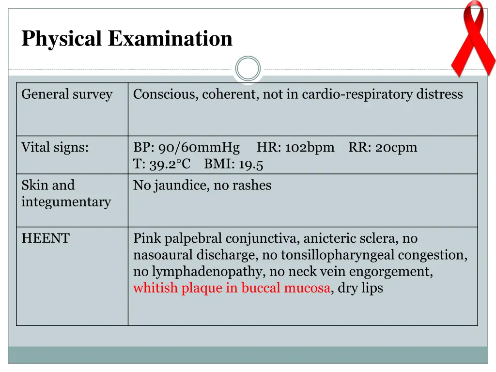 physical examination