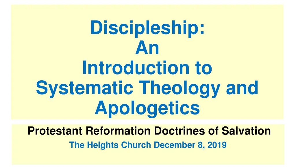 discipleship an introduction to systematic