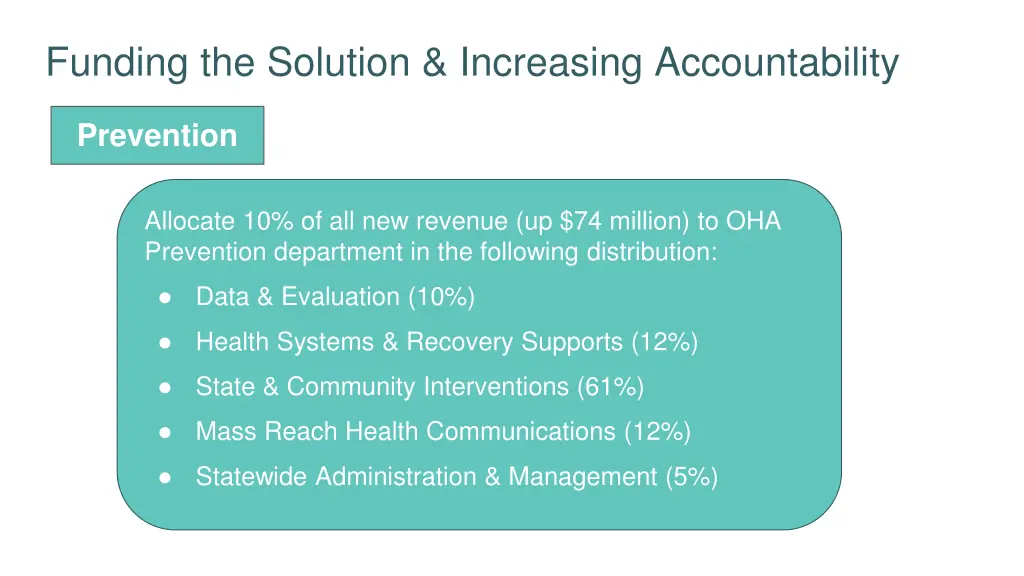 funding the solution increasing accountability