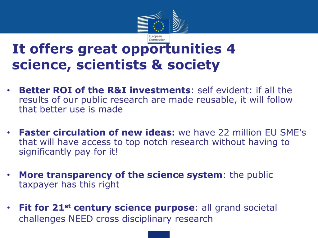 it offers great opportunities 4 science