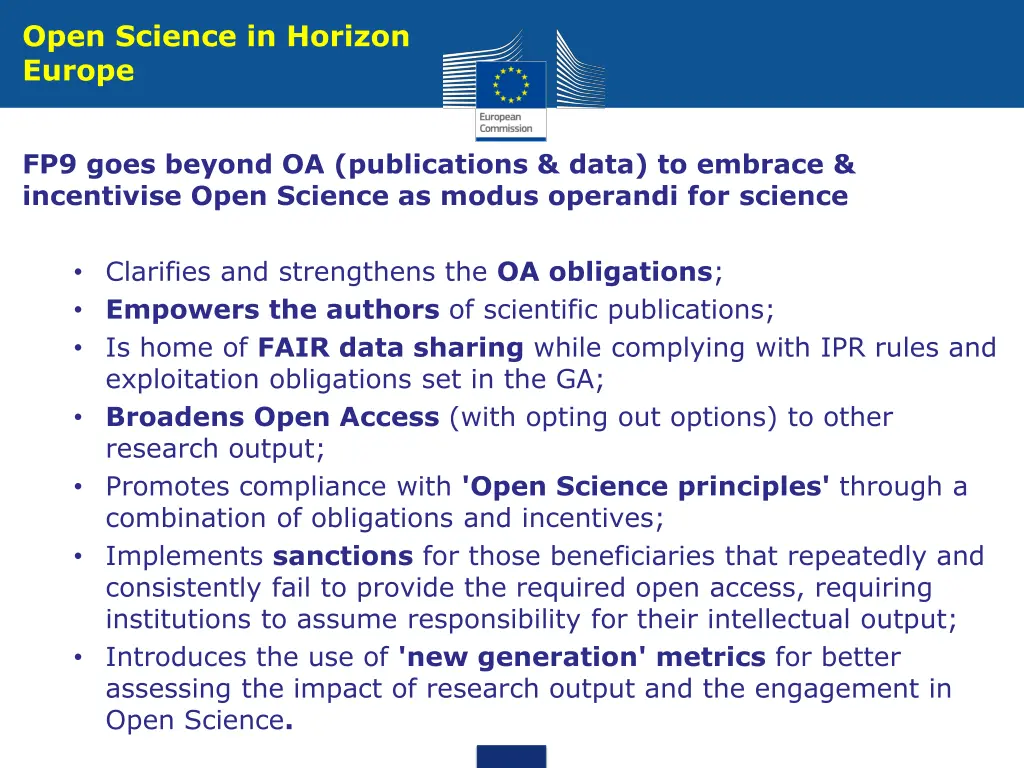 open science in horizon europe