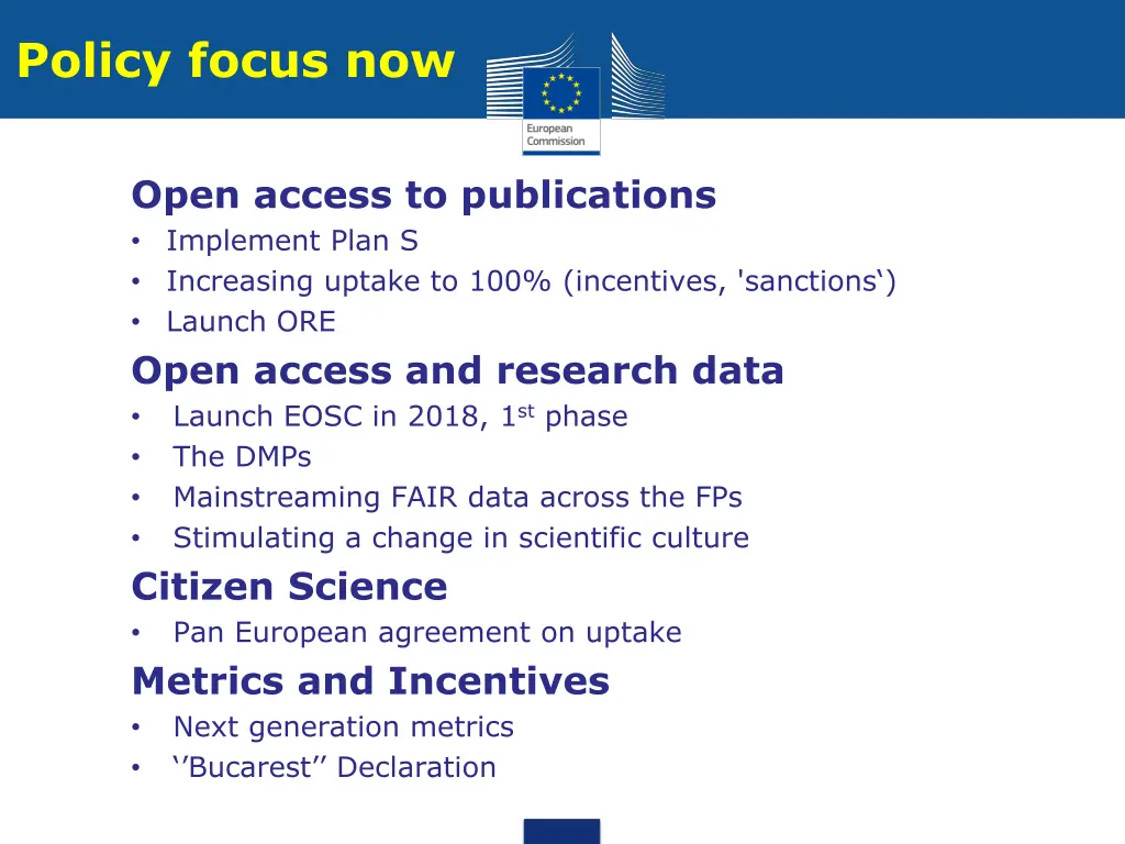 policy focus now