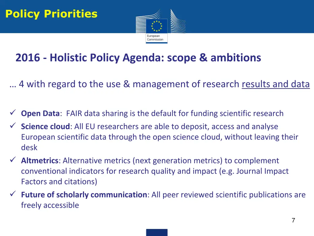 policy priorities