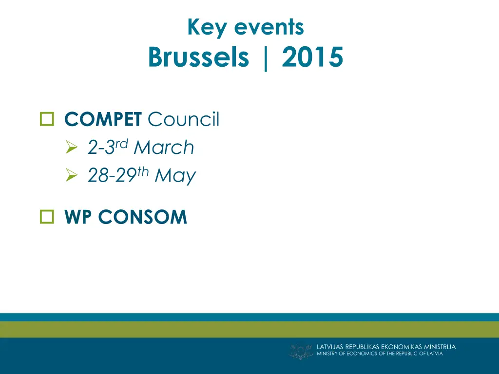 key events brussels 2015