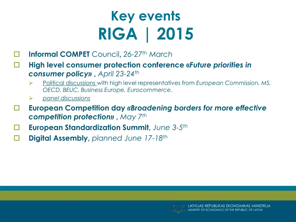 key events riga 2015