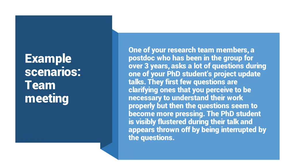 one of your research team members a postdoc
