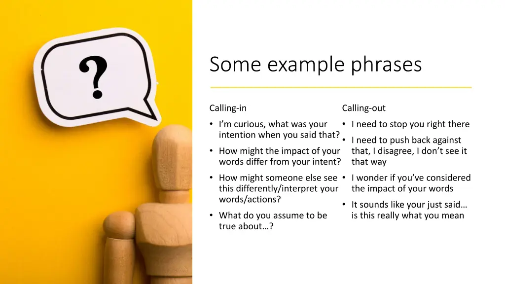 some example phrases