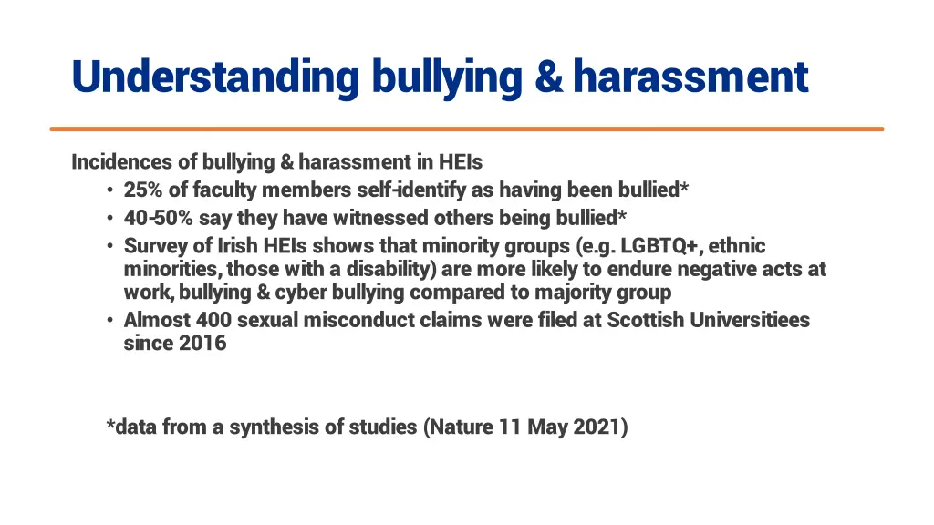 understanding bullying harassment