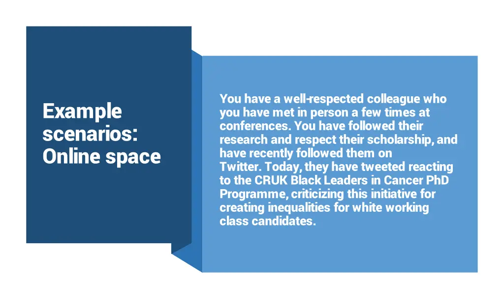 you have a well respected colleague who you have