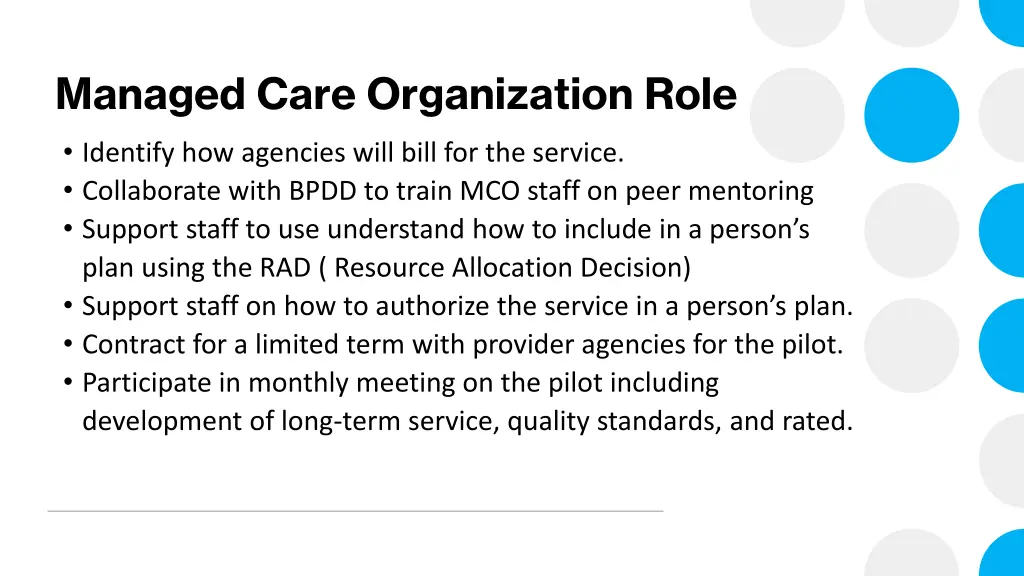 managed care organization role identify