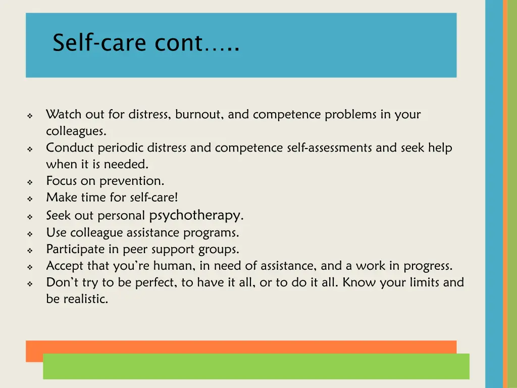 self care cont