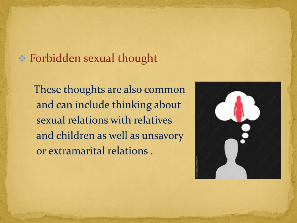forbidden sexual thought