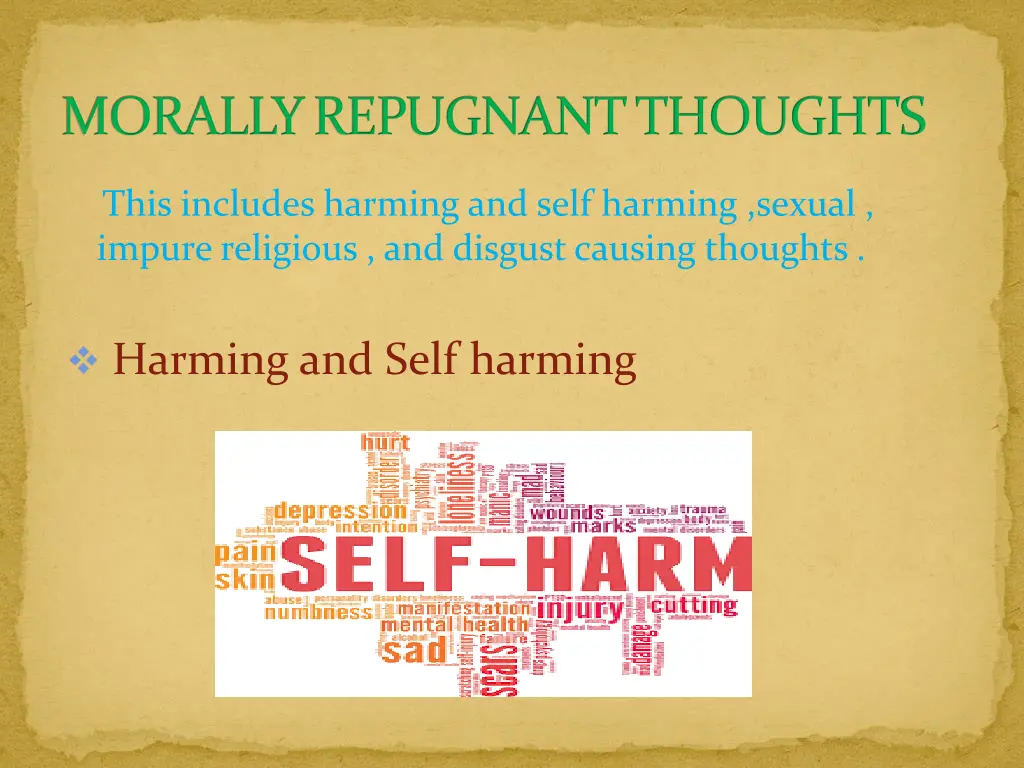 morally repugnant thoughts