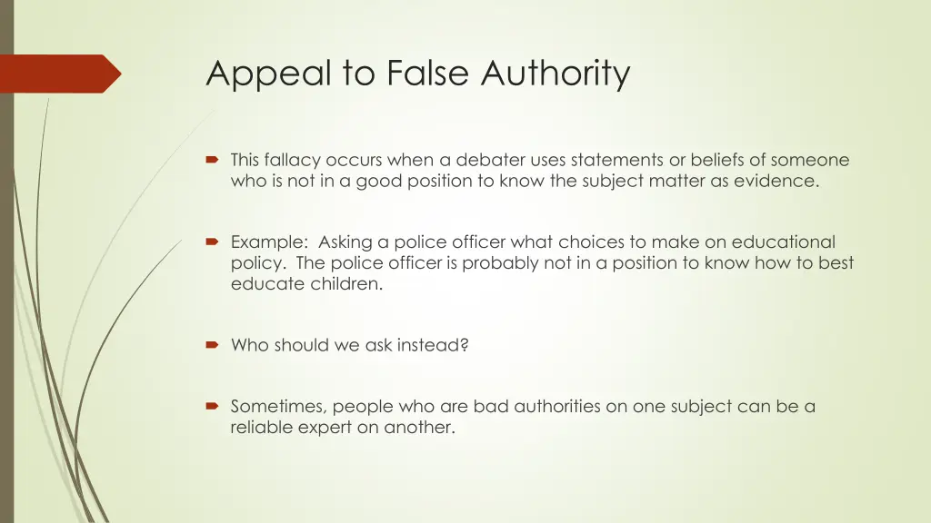 appeal to false authority