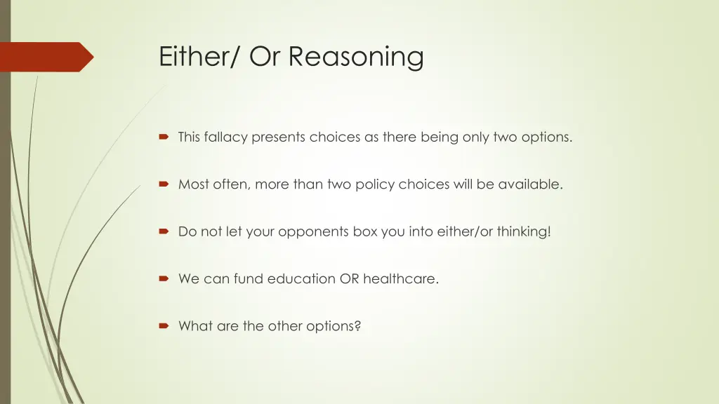 either or reasoning