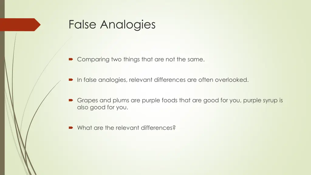 false analogies